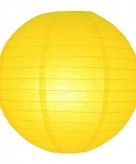Gele lampion rond 25 cm