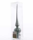 Glazen kerstboompiek mintgroen glans 26 cm