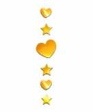 Gouden hart decoratie 90 cm