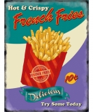 Grote muurplaat french fries 30x40cm