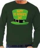 Happy st patricksday sweater groen heren