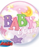 Helium geboorte ballon lichtroze