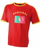 Heren t-shirt met de portugese vlag