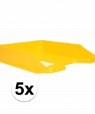 Kantoor postbakje geel a4 5 x