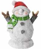 Kerst decoratie sneeuwpoppen beeldje 10 cm