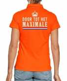 Koningsdag polo t-shirt oranje door tot het maximale voor dames