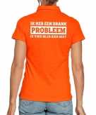 Koningsdag polo t-shirt oranje drank probleem voor dames