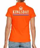 Koningsdag polo t-shirt oranje kingsday voor dames