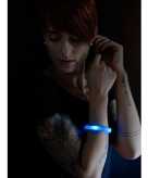 Lichtgevende armband blauw met led lampjes voor volwassenen