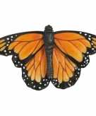 Magneet oranje monarch vlinder 7 cm koelkast magneetjes