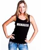 Manager mouwloos shirt zwart voor dames