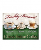 Metalen plaatje italian coffee