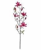 Nep planten magnolia beverboom kunstbloemen takken 80 cm decoratie 10140218