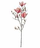 Nep planten magnolia beverboom kunstbloemen takken 90 cm decoratie 10140212