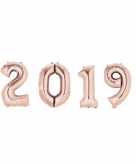 New year versiering 2019 ballonnen rose goud