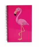 Notitieboekje flamingo roze 18cm