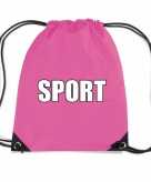 Nylon sport gymtasje roze jongens en meisjes
