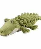 Opwarmbare knuffel krokodil groen