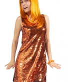 Oranje pailletten jurk voor dames