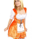 Oranje sexy kaasmeisjes jurk