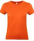 Oranje shirt met ronde hals voor dames 10139250
