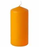 Oranje stompkaars 10 cm 16 branduren