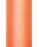 Oranje tule stoffen15 cm breed