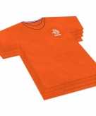 Oranje voetbal shirt servetjes 20 stuks
