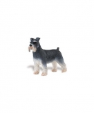 Plastic speelgoed schnauzer hond 7 cm