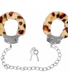 Pluche beenboeien met luipaardprint