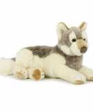 Pluche speelgoed wolf knuffeldier 30 cm