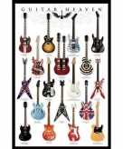 Poster met gitaren muziek thema 61 x 91 cm