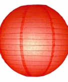 Rode lampion rond 25 cm