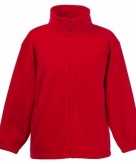 Rood polyester fleece vest met rits voor meisjes