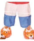 Rood wit blauwe korte broek