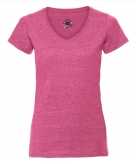 Roze dames t-shirts met v hals 10108895