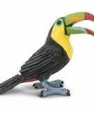 Speeldier zwarte toekan 7 cm