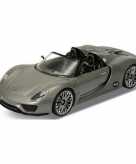 Speelgoedauto porsche 918 spyder grijs 1 36