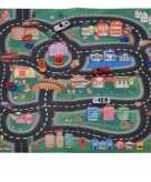 Speelmat race circuit met 4 auto 70 x 80 cm