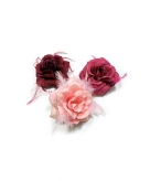 Speld met glitter roos roze tonen