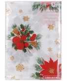Tafellaken kerststukjesprint wit 180cm