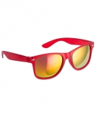 Trendy zonnebrillen rood spiegelglas