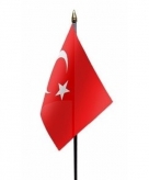 Turkije vlaggetje polyester