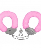 Verkleed handboeien roze pluche