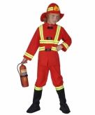 Verkleedkleding brandweerpak kind