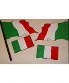 Vier italiaanse vlag stickers