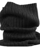 Warme ronde col shawl zwart voor volwassenen
