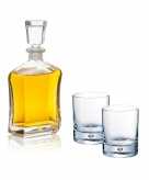 Whiskey set inclusief karaf en twee rechte glazen