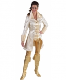 Wit met gouden piraten jas dames