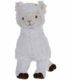 Witte alpaca lama knuffeldier 30 cm